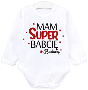 BODY DZIEŃ BABCI MAM SUPER BABCIĘ IMIĘ r. 92