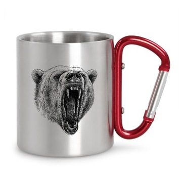 КРУЖКА С КАРАБИНОМ, ТУРИСТ, МЕТАЛЛ ПРИНТ, МАЛЬЧИК