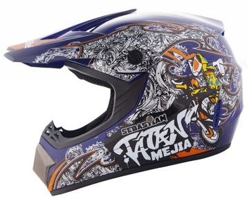 KASK CROSS NA ENDURO QUAD ATV ROWER BMX HULAJNOGA ELEKTRYCZNA M