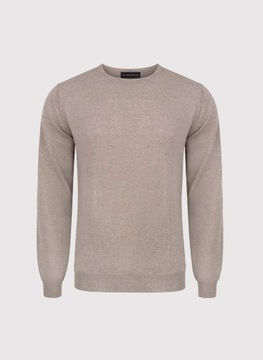 Beżowy sweter męski Premium 100% Wełna Merino Pako Lorente roz. L