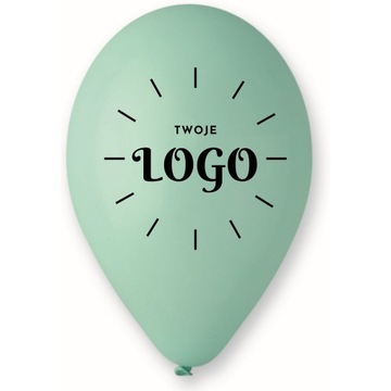 BALONY Z NADRUKIEM BALON PASTELOWE z LOGO 200 szt
