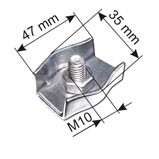 ЗАЖИМ ДЛЯ СЕДЛЕННОЙ ВАНДЫ 10 ММ НЕРЖАВЕЮЩАЯ А4