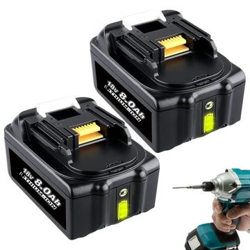 2 SZTUKI AKUMULATOR BATERIA 18V MAKITA BL1860 Z LED