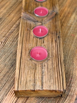 Подсвечники из старого дерева