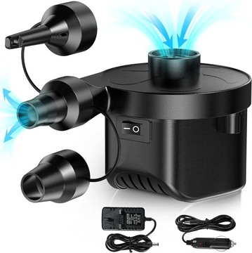 ELEKTRYCZNA POMPKA DO MATERACA + 3x KOŃCÓWKI EU