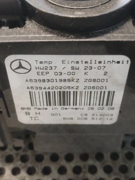 PANEL KLIMATIZACE MERCEDES VITO W639 A6398301985