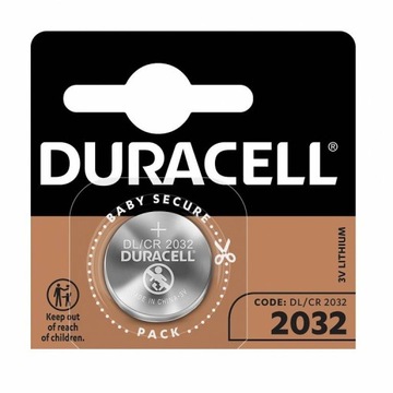 Bateria litowa Duracell CR2032 1szt. 50%mocy więcej!