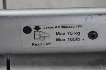 LEXUS GS MK3 2004-11 KUFR STŘEŠNÍ ORIGINÁLNÍ ALU KLÍČ