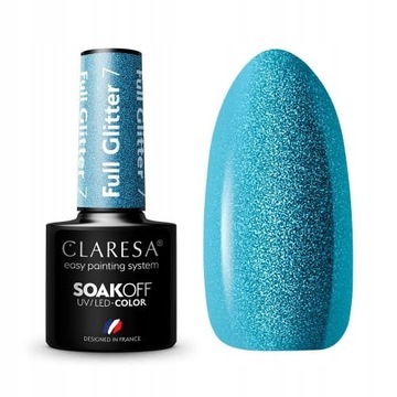 CLARESA LAKIER HYBRYDOWY 5ml FULL GLITTER 7