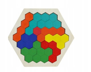 UKŁADANKA DREWNIANA TETRIS MONTESSORI PLASTER MIODU
