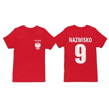 T-SHIRT KOSZULKA DZIECIĘCA REPREZENTACJA POLSKI WŁASNY NADRUK 116/122