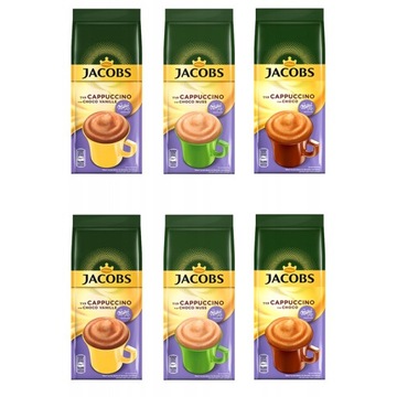 Kawa Cappuccino Jacobs Milka Choco 500g 2 x Wanilia 2 x Nuss 2 x Czekolada