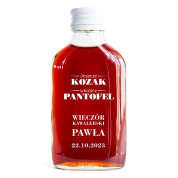 BUTELECZKA 100ml na wieczór kawalerski -WZÓR 602