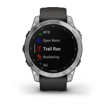 Smartwatch Garmin Fenix 7 srebrny z grafitowym paskiem 010-02540-01