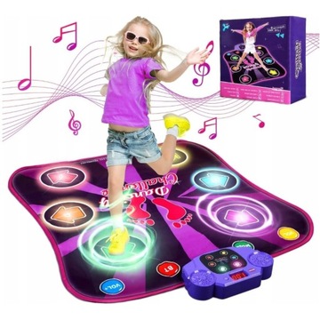 ТАНЦЕВАЛЬНЫЙ КОВР BLUETOOTH С МУЗЫКОЙ И СВЕТОМ ТАНЦЕВАЛЬНАЯ ИГРА