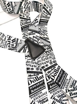 Подтяжки для брюк С ПУГОВИЦАМИ 2в1, мотив РЕЗИНОВЫЕ ГАЗЕТЫ