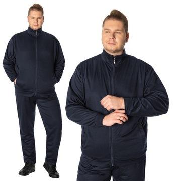 Duży Komplet Sportowy Dresowy Męski Dres Treningowy Bluza Spodnie 978-4 5XL