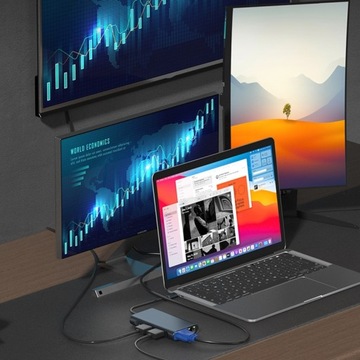 2311 8 in 1 USB-C / Type-C to USB HUB Adapter