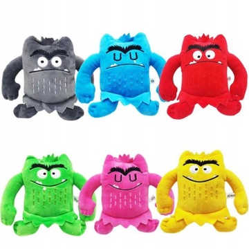 6 sztuk/zestaw Kawaii kolor potwór pluszowa