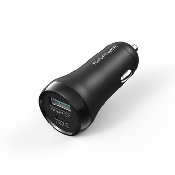 Ładowarka samochodowa USB USB-C RAVPower QC PD 18W