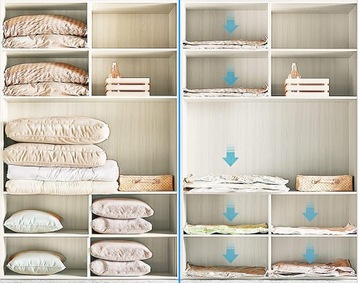 ВАКУУМНЫЕ ПАКЕТЫ ДЛЯ ОДЕЖДЫ Мешки для постельного белья, НАБОР ИЗ 12 ШТ., 4 РАЗМЕРА