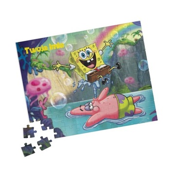 Puzzle z motywem Spongebob 110el + imię GRATIS - Różne Wzory!!