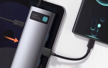 Адаптер BASEUS HUB 5 в 1 Type C — адаптер HDMI 3xUSB 3.0 USB-C PD