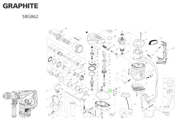 ПРОКЛАДКА ДЛЯ ГРАФИТА 58G862 ДРЕЛЬ-МОЛОТ, ОРИГИНАЛ