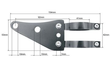 ДЕРЖАТЕЛЬ ПЕРЕДНЕЙ ЛАМПЫ ДЛЯ ЛАГ 41ММ