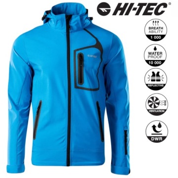 HI-TEC SOFTSHELL NILS МУЖСКАЯ ВОДОНЕПРОНИЦАЕМАЯ КУРТКА С КАПЮШОНОМ XXL