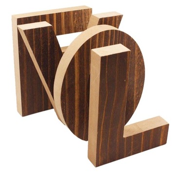 Rustic Wooden Cutout Letters Free Brown Color