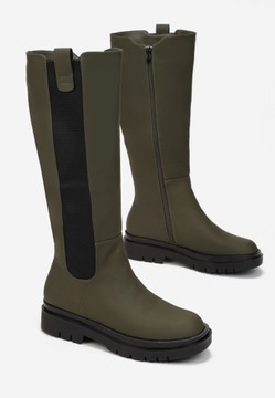 Renee Khaki Сапоги женские 37 Экокожа