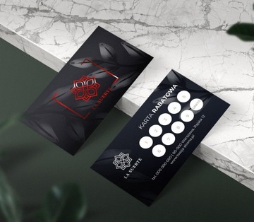 Дисконтные карты, позолоченные карты, фольга soft touch + красная фольга, 500 шт.