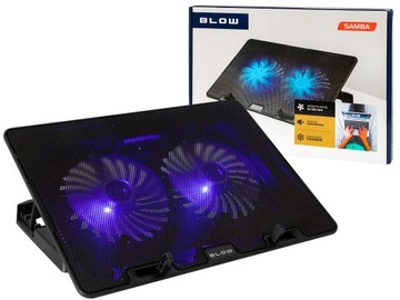 ПОДСТАВКА ОХЛАЖДАЮЩАЯ ПОДСТАВКА ДЛЯ НОУТБУКА 12–17 РЕГУЛИРУЕМЫЕ 2 ВЕНТИЛЯТОРА С USB-СВЕТОДИОДАМИ USB