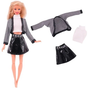 UBRANKA STYLOWY KOMPLET ZESTAW DLA LALKI BARBIE