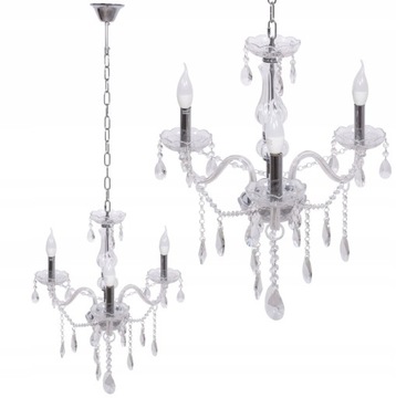 LAMPA KRYSZTAŁOWA WISZĄCA ŻYRANDOL GLAMOUR SZKŁO