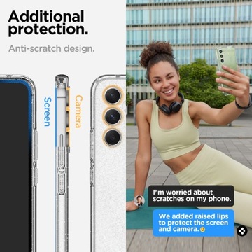 Чехол Spigen для Galaxy A54 5G, задняя крышка, прозрачный с блестками