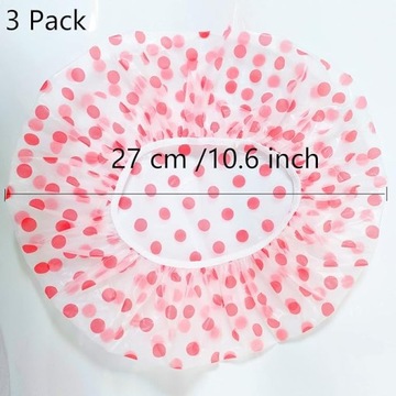 CZEPEK FOLIOWY DO KĄPIELI POD PRYSZNIC + 3szt. CZEPEK SATYNOWY DO SPANIA