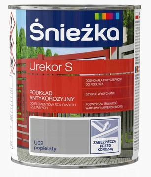 Śnieżka Podkład antykorozyjny Urekor S popielaty 0,8L