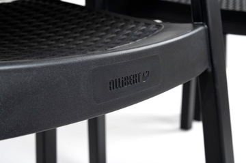 Комплект из стола ФУТУРА и стульев САМАННА на 6 человек. Штабелируемые стулья.