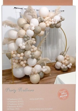 GIRLANDA ścianka BALONOWA ZESTAW balonów boho BALONY URODZINY ROK chrzest