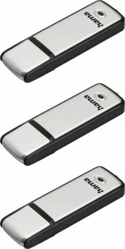 Pendrive Hama Fancy 64GB USB 2.0 srebrno-czarny x3