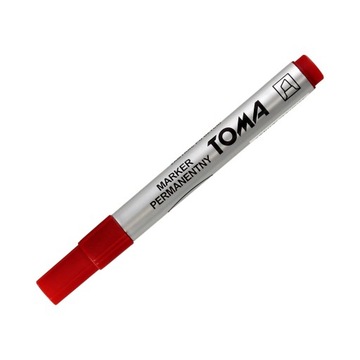 TOMA RED MARKER ОБРЕЗАННЫЙ НАКОНЕЧНИК БЫСТРОСУХАЮЩИЙ