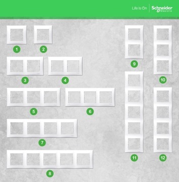 SCHNEIDER SEDNA ДВОЙНАЯ ГОРИЗОНТАЛЬНАЯ РАМА SDN5800321