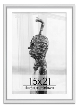 Srebrna ramka na zdjęcia 15x21 cm Aluminiowa A5
