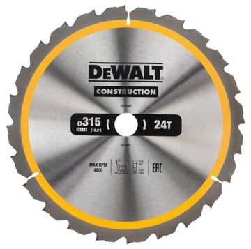 DEWALT DT1961 TARCZA DO DREWNA 315X30 24 ZEBÓW