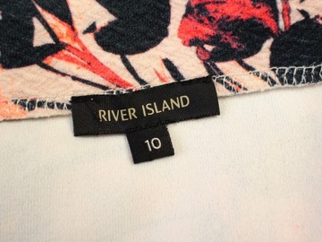 RIVER ISLAND Spódniczka na gumce kwiatowa ołówkowa midi r. S 36