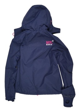 SUPERDRY FIRMOWA GRANATOWA KURTKA Z KAPTUREM - S