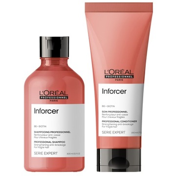 Loreal Inforcer szampon i odżywka do włosów osłabionych zestaw
