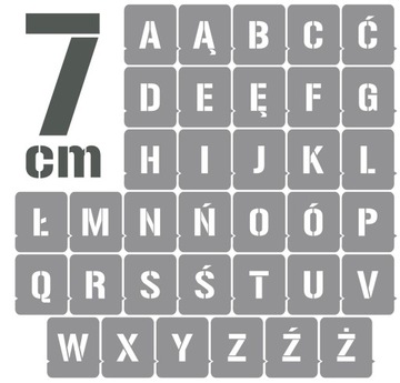 Szablony malarskie LITERY 7cm /wielorazowe/